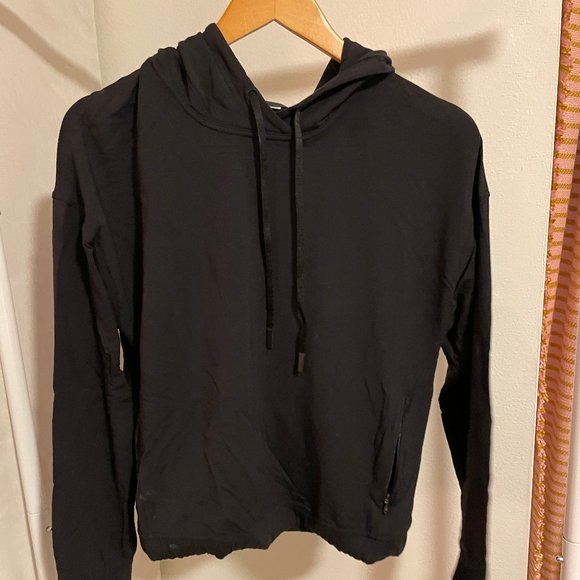Lululemon Athletica Open Back Hoodie Black Size M - Picture 1 of 3